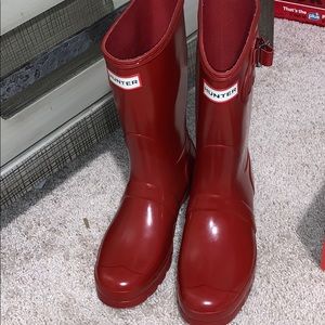 Red Hunter Rain Boots Short